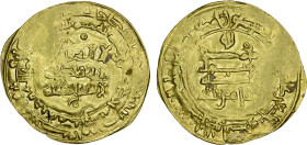 ABBASID: al-Qahir, 932-934, AV dinar (3.92g), Hamadan, AH321, A-250.1, broad flan, slight weakness of strike, VF-XF.

Estimate: USD 300 - 350