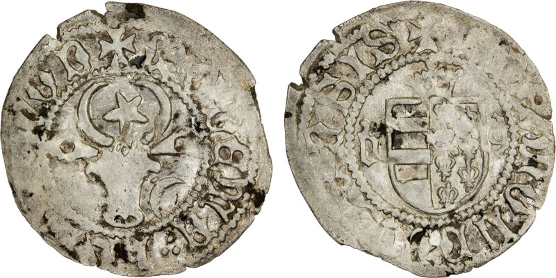 MOLDAVIA: Ilias I, sole reign, 1432-1433, AR double groschen (1.00g), MBR-477, T...