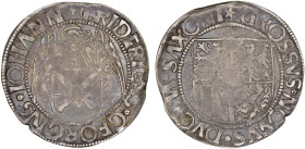 SAXE-ERNESTINE LINE: Friedrich III, Johann I, and Georg, 1500-1507, AR schreckenberger (engelgroschen) (4.45g), ND (1505-07), KM-MB74, Buchholz Mint i...