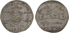 SAXE-WEIMAR: Wilhelm IV, 1640-1662, AR 1/24 thaler (groschen), 1650, KM-3, Peace of Westphalia, slightly dished from roller die strike, one-year type,...