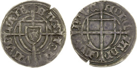 TEUTONIC ORDER: Paul von Russdorf, 1422-1441, AR schilling (szelag) (1.67g), Neumann-17, legends MAGS TPA VLVS PRIM // MONE TADR ORVM PRVC; attractive...