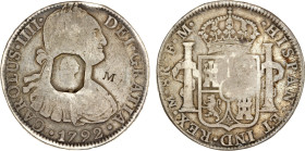 GREAT BRITAIN: George III, 1760-1820, AR dollar, ND (1804), KM-656, Bank of England octagonal George III countermark on 1792-MoFM Mexico 8 reales (KM-...