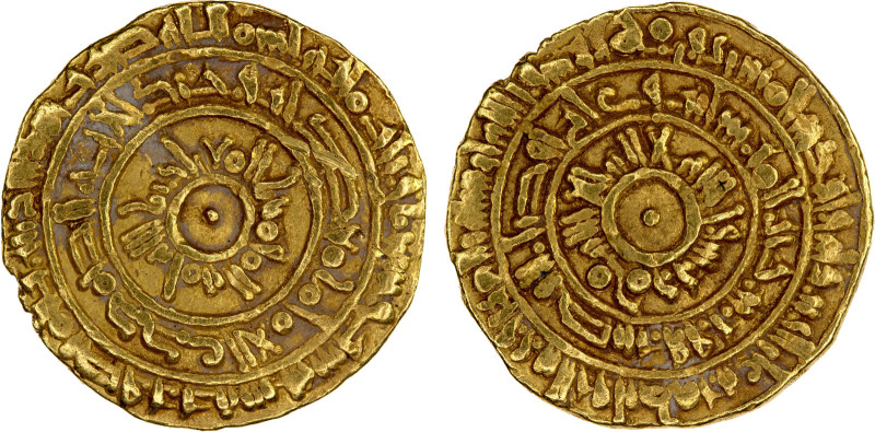 FATIMID: al-'Aziz, 975-996, AV dinar (4.19g), al-Mansuriya, AH374, A-703, Nicol-...