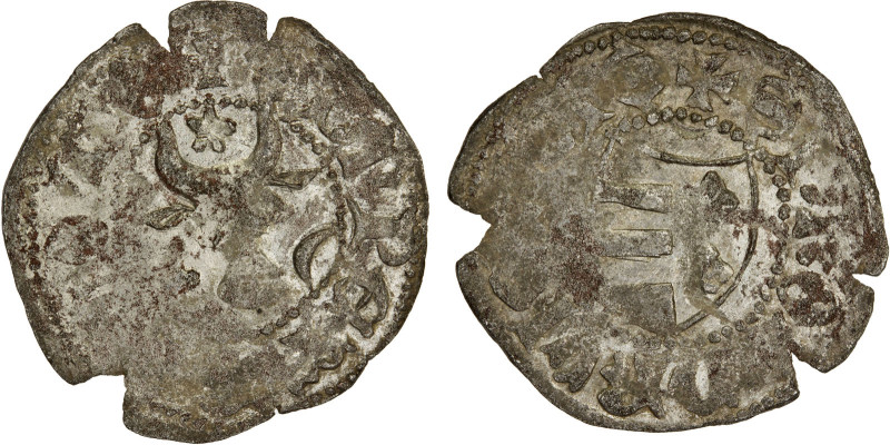 MOLDAVIA: Petru II Musat, 1375-1391, AR groschen (0.63g), MBR-215ff, variety wit...