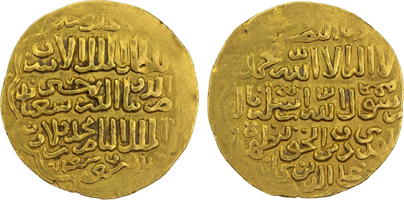 BAHRI MAMLUK: Sha'ban II, 1363-1376, AV dinar (7.47g), Halab, AH773, A-955, bold...