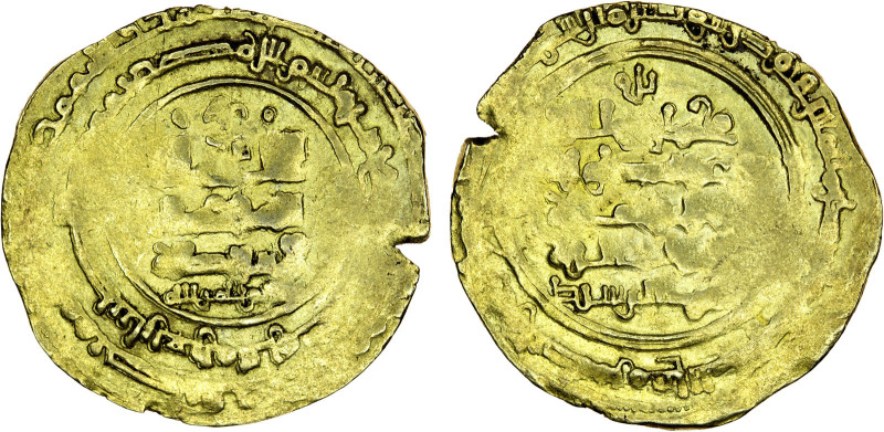 GHAZNAVID: 'Abd al-Rashid, 1049-1052, AV dinar (3.87g), Ghazna, AH443, A-1629, c...