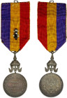 CAMBODIA: Sisowath, 1904-1927, AR medal (18.26g), ND (1906), Daniel-M12b, Lecompte-133a, 33mm silver medal for service to King Sisovath by Palot, radi...