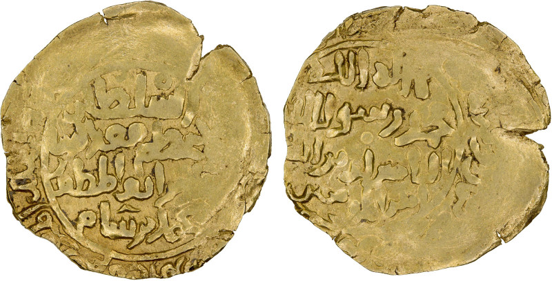 GHORID: Taj al -Din Yildiz, 1206-1215, AV dinar (4.41g) (Dawar), AH608, A-1791.2...