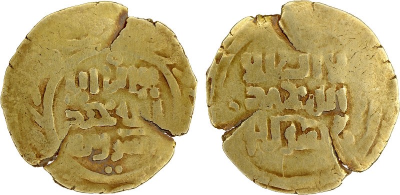 GREAT MONGOLS: Anonymous, ca. 1225-1250, AV dinar (3.91g), NM, ND, A-B1967, tota...