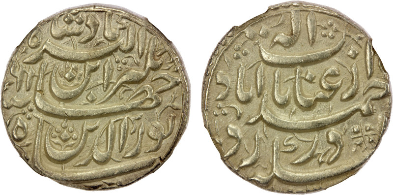 MUGHAL: Jahangir, 1605-1628, AR rupee, Ahmadabad, AH1032 year "61", KM-149.4, "6...