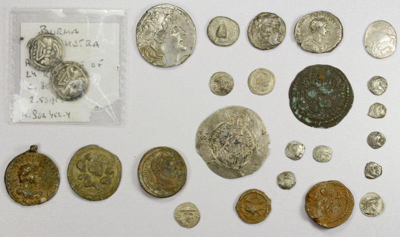 ANCIENT & MEDIEVAL: LOT of 25 items, all silver unless otherwise noted, includin...