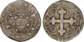 PORTUGUESE INDIA: DIU: João VI, regent, 1799-1816, AR rupia (7.77g), 1806, KM-49, a lovely example, XF.

Estimate: USD 300 - 400