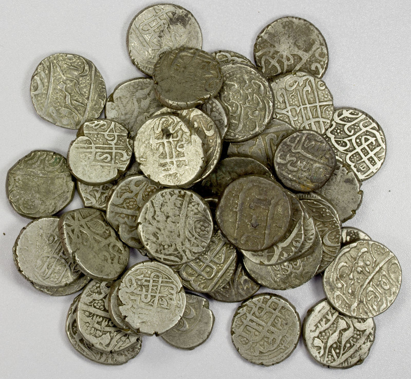 BARAKZAY, etc.: LOT of 45 silver coins, mostly rupees, Durrani: Taimur Shah (1 p...