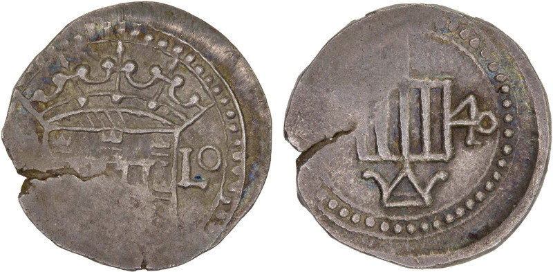 PORTUGUESE INDIA: Felipe III, 1621-1640, AR tanga (2.29g), Colombo (Ceylon) (16)...