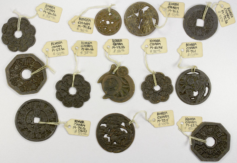 KOREA: LOT of 12 charms & amulets, a nice collection of all different types, var...