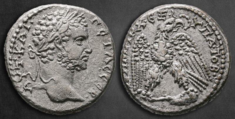 Seleucis and Pieria. Antioch. Geta AD 198-211. 
Billon-Tetradrachm

25 mm, 14...