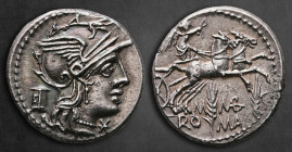 M. Marcius Mn. F 134 BC. Rome. Denarius AR