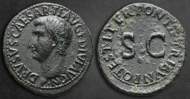 Drusus, son of Tiberius AD 22-23. Rome. As Æ