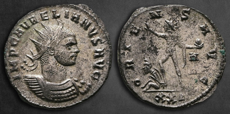 Aurelian AD 270-275. Cyzicus
Billon Antoninianus

23 mm, 3,88 g

IMP C AVRE...