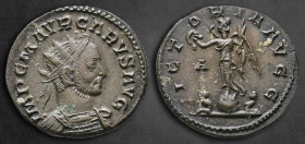 Carus AD 282-283. Lugdunum (Lyon). Billon Antoninianus