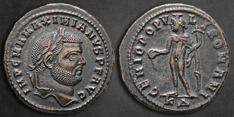 Maximianus Herculius AD 286-305. Cyzicus
Follis Æ

27 mm, 9,76 g

IMP C M A...