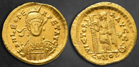 Leo I AD 457-474. Constantinople. Solidus AV