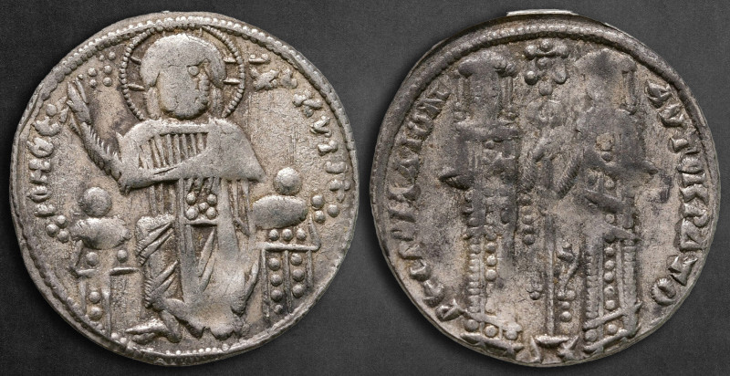 Andronicus II with Michael IX AD 1295-1320. Constantinople
Basilikon AR

20 m...