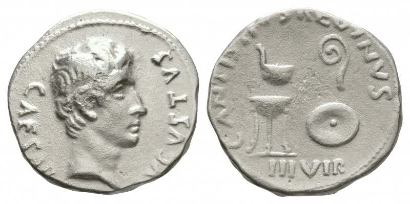 Ancient Roman Imperial Coins - Augustus - C Antistius Reginus - Implements Denar...