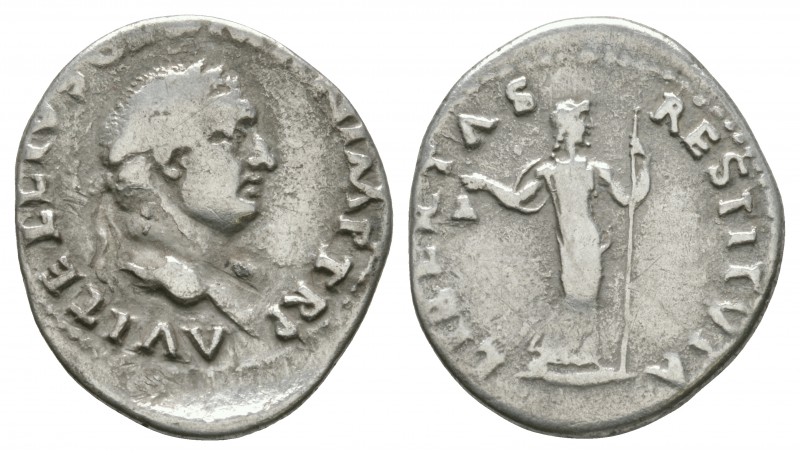 Ancient Roman Imperial Coins - Vitellius - Libertas Denarius
May to July, 69 AD...