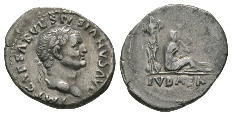 Ancient Roman Imperial Coins - Vespasian - Judaea Denarius
69-70 AD. Rome mint....