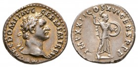 Ancient Roman Imperial Coins - Domitian - Minerva Denarius
81-96 AD. Rome mint. Obv: IMP CAES DOMIT AVG GERM P M TR P XII legend with laureate bust r...
