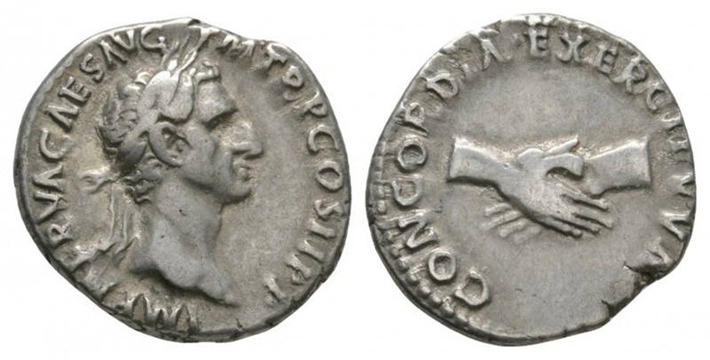 Ancient Roman Imperial Coins - Nerva - Clasped Hands Denarius
January-September...