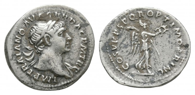 Ancient Roman Imperial Coins - Trajan - Victory Quinarius
103-111 AD. Rome mint...