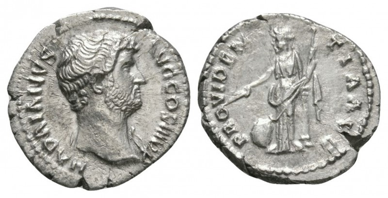 Ancient Roman Imperial Coins - Hadrian - Providentia Denarius
133 AD. Rome mint...