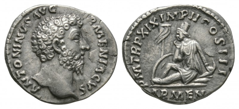 Ancient Roman Imperial Coins - Marcus Aurelius - Armenia Denarius
165 AD. Rome ...
