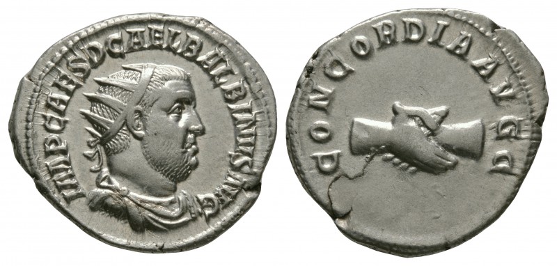 Ancient Roman Imperial Coins - Balbinus - Clasped Hands Antoninianus
April-July...