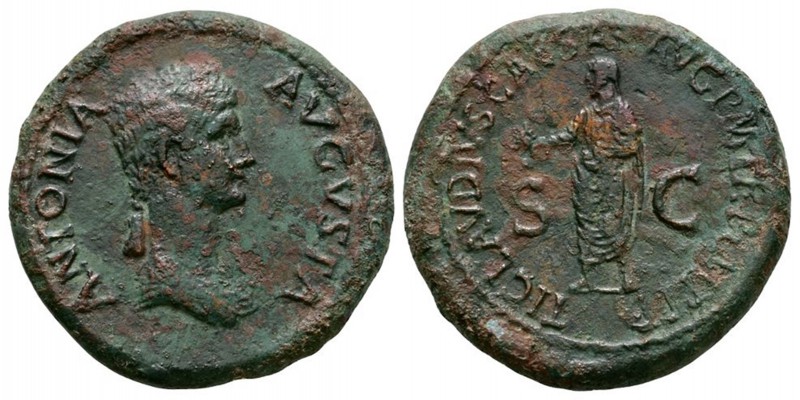 Ancient Roman Imperial Coins - Antonia (under Claudius) - Emperor Standing Dupon...