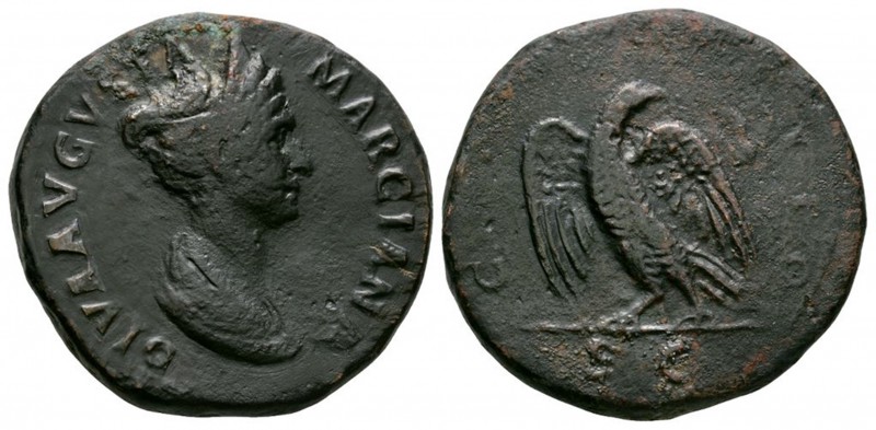 Ancient Roman Imperial Coins - Marciana - Eagle Sestertius
112 AD. Sister of Tr...