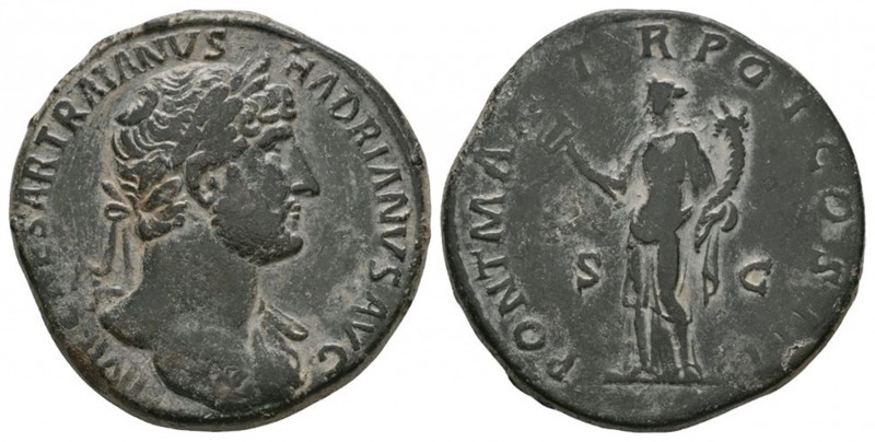 Ancient Roman Imperial Coins - Hadrian - Felicitas Sestertius
121 AD. Rome mint...