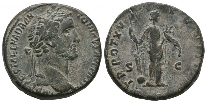 Ancient Roman Imperial Coins - Antoninus Pius - Fortuna Sestertius
151-152 AD. ...