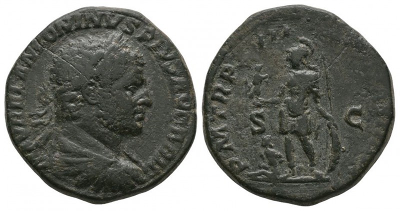 Ancient Roman Imperial Coins - Caracalla - Mars Sestertius
212 AD. Rome mint. O...