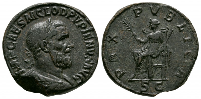 Ancient Roman Imperial Coins - Pupienus - Pax Sestertius
April-July 238 AD. Rom...