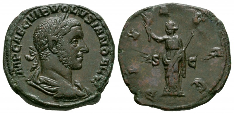 Ancient Roman Imperial Coins - Volusian - Pax Sestertius
251-252 AD. Rome mint....