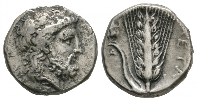 Ancient Greek Coins - Lucania - Metapontum - Zeus Nomos
340-330 BC. Obv: ELEYQE...