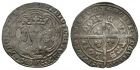 English Medieval Coins - Henry IV - Light Coinage Type II Eight-Arc Groat
1412-1413 AD. Light coinage, Potter type II, obverse die 1 (Stewartby PII")...