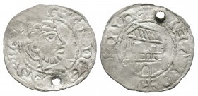 World Coins - Germany - Regensburg - Gebhard III (with Henry IV) - Cathedral Denar
1056-1060 AD. Second period, type 6: Obv: profile bust right with ...