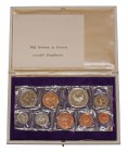 World Coins - Mauritius - Elizabeth II - 1971 - Gold and Cupro-Nickel Cased Proof Year Set [9]
Dated 1971 AD. Set comprising: cupro-nickel 1, 2, 5 an...