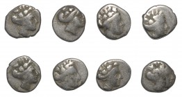 Ancient Greek Coins - Mixed Silvers Group [8]
3rd-1st century BC. Group comprising: mixed silver coinages; various types. 14.66 grams total. [8]
Fin...