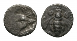 Ancient Greek Coins - Ionia - Ephesos - Eagle and Bee Hemiobol
500-420 BC. Ephesos mint. Obv: bee with spiral tendrils. Rev: EF with head of eagle ri...