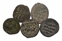 World Coins - Islamic - Bronze Issues [5]
Various dates. Group comprising: inscription bronzes; various issues. 44 grams total. [5, No Reserve]
Fine...